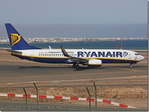 EI-EKV Ryanair Boeing 737-8AS(WL)